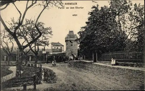 Ak Bad Neuenahr Ahrweiler in Rheinland Pfalz, Partie vor dem Obertor