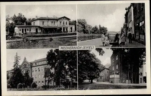 Ak Mechernich in der Eifel, Bahnhof, Detailansichten