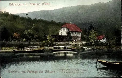 Ak Gemünd Eifel Schleiden, Urfttalsperre, Sperrmauer