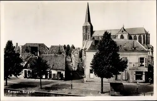 Ak Kampen Overijssel Niederlande, Burgwal, Kirche