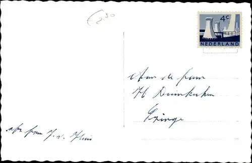 Ak Kampen Overijssel Niederlande, Gezicht op Kampen, Flusspartie, Kirche