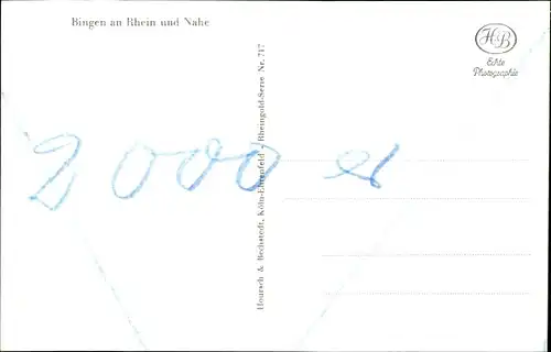 Ak Bingen am Rhein, Gesamtansicht vom Ort, Weinflaschen, Weintrauben