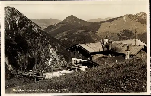 Ak Tegernsee in Oberbayern, Unterkunftshaus auf dem Hirschberg