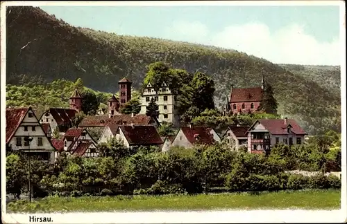 Ak Hirsau Calw in Baden Württemberg, Blick auf den Ort, Kirche, Wald