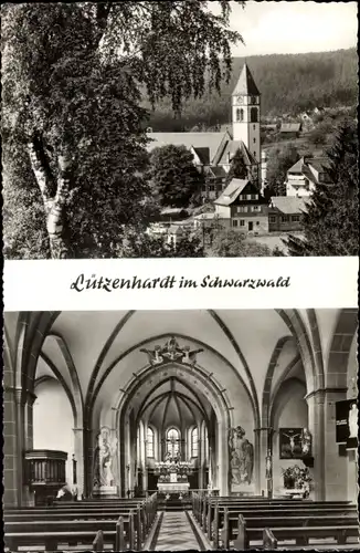 Ak Lützenhardt Waldachtal im Schwarzwald, Teilansicht, Kircheninneres