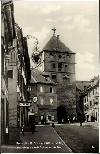 Ak Rottweil am Neckar, Hauptstraße, Schwarzes Tor, Geschäft