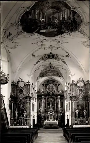 Ak Beuerberg Eurasburg in Oberbayern, Liebfrauenkirche, Wessobrunner Arbeit