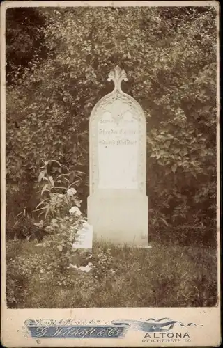 Kabinettfoto Familiengrab Theodor Korner, Eduard Muthdorf ?