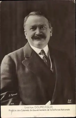 Ak Gaston Doumergue, President de la Republique Francaise, Portrait