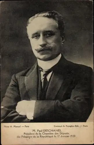 Ak M. Paul Deschanel, Président de la Chambre des Députés, Portrait