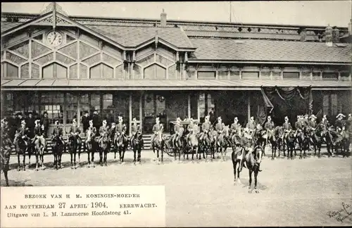 Ak Rotterdam Südholland Niederlande, Königin Emma zu Waldeck und Pyrmont, Eerewacht, 1904