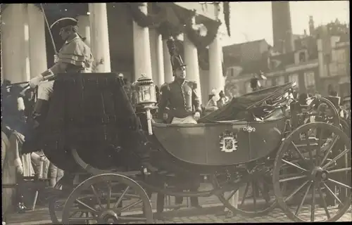 Ak Amsterdam Nordholland Niederlande, Festumzug, Kutsche, Soldat