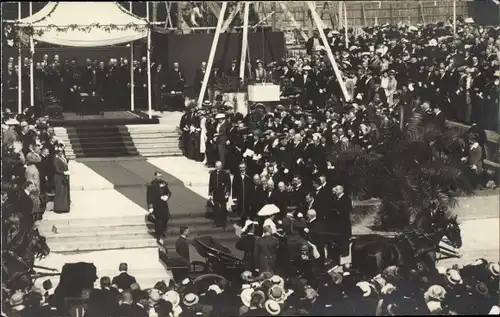 Ak Rotterdam Südholland Niederlande, Menschenmenge, Kutsche, Pavillon, Adel Niederlande