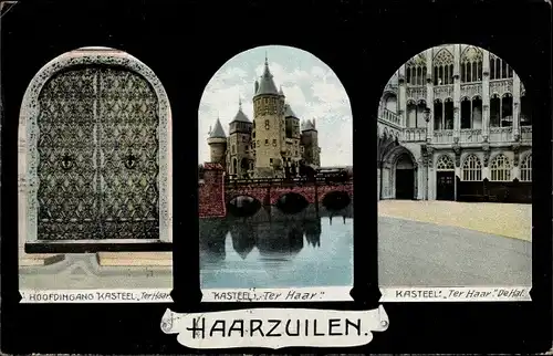 Ak Haarzuilens Vleuten Utrecht Niederlande, Kasteel Ter Haar, Hoofdingang