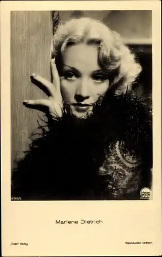 Ak Schauspielerin Marlene Dietrich, Portrait, Ross Verlag 6380/2