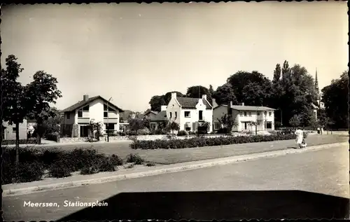 Ak Meerssen Limburg Niederlande, Stationsplein