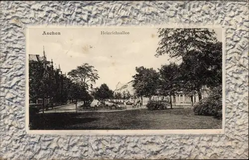 Präge Passepartout Ak Aachen in Nordrhein Westfalen, Heinrichsallee