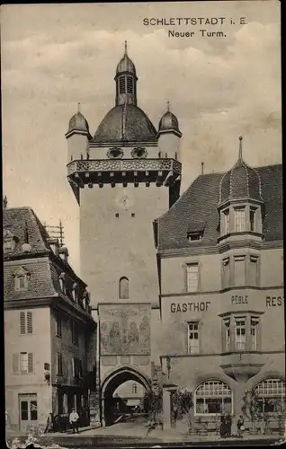 Ak Sélestat Schlestadt Schlettstadt Elsass Bas Rhin, Neuer Turm