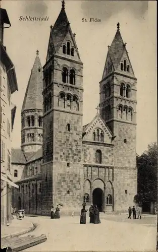 Ak Sélestat Schlettstadt Elsass Bas Rhin, St. Fides