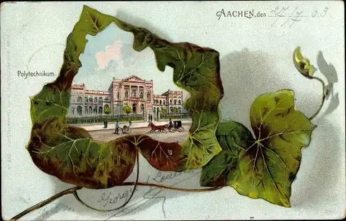 Efeublatt Litho Aachen in Nordrhein Westfalen, Blick auf das Polytechnikum