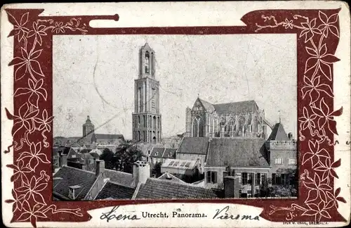 Passepartout Ak Utrecht Niederlande, Panorama, Dom