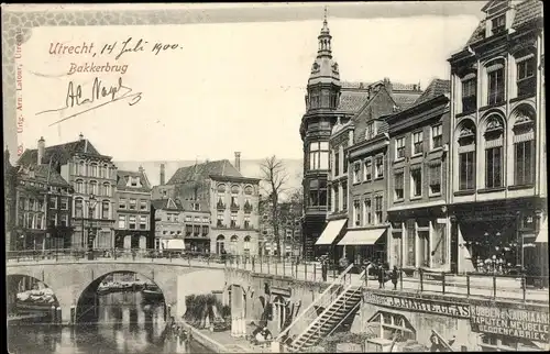 Ak Utrecht Niederlande, Bakkerbrug