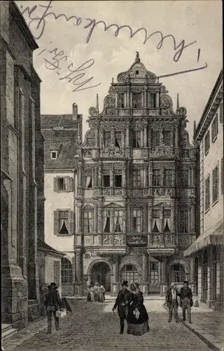 Ak Heidelberg am Neckar, Hotel und Restaurant zum Ritter, nach Bild von Chapuy