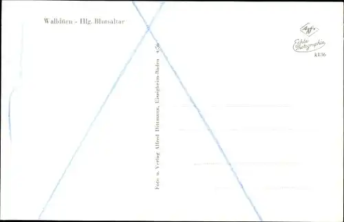 Ak Walldürn im Odenwald, Blutsaltar