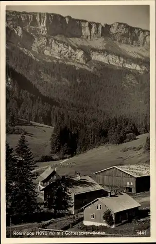 Ak Rohrmoos Oberstdorf im Oberallgäu, Blick auf Gottesackerwände, Häuser