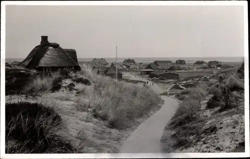 Foto Ak List auf Sylt, Oststrand, Reetdachhäuser