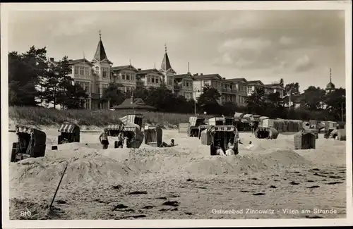 Ak Ostseebad Zinnowitz auf Usedom, Strandpartie