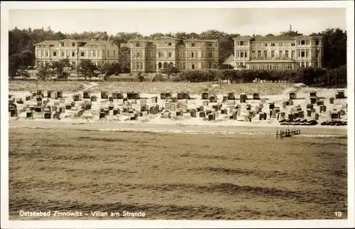 Ak Zinnowitz Usedom, Villen am Strand