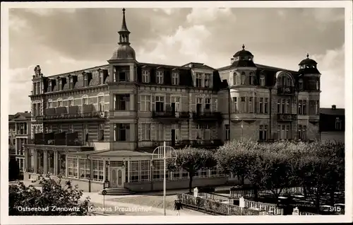 Ak Zinnowitz Usedom, Kurhaus Preussenhof m. Café