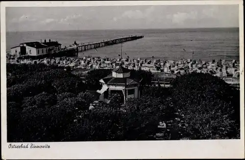 Ak Zinnowitz Usedom, Panorama, Strand