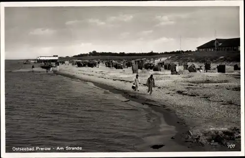 Ak Ostseebad Prerow auf dem Darß, Am Strande