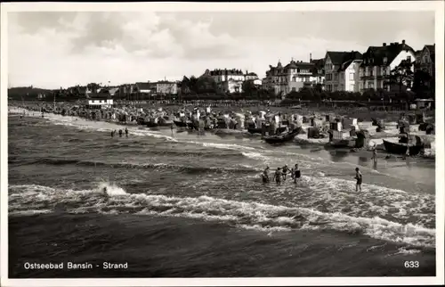 Ak Ostseebad Bansin Heringsdorf auf Usedom, Strandhotel, Strandleben