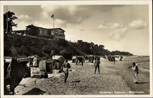 Ak Ostseebad Koserow auf Usedom, Strandleben