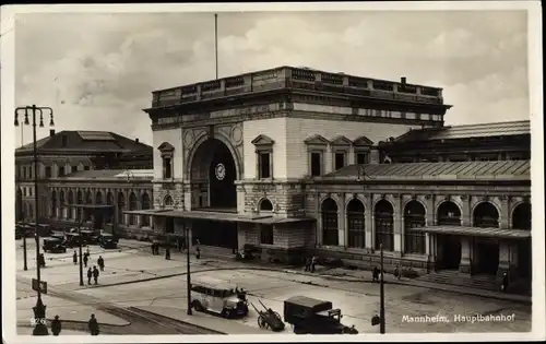 Ak Mannheim in Baden, Hauptbahnhof