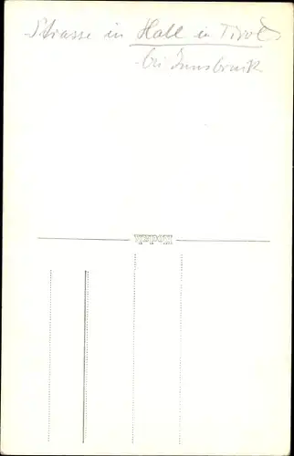 Foto Ak Hall in Tirol, Straßenpartie