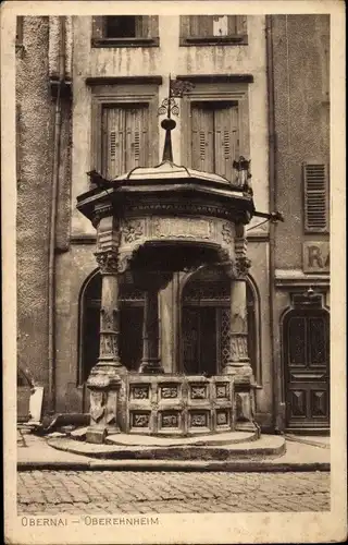 Ak Obernai Oberehnheim Elsass Bas Rhin, Amtsgebäude, Brunnen