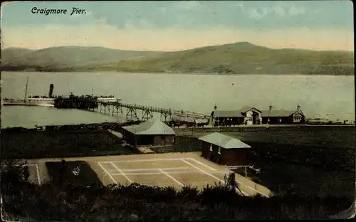 Ak Isle of Bute Schottland, Craigmore Pier, Tennisplatz