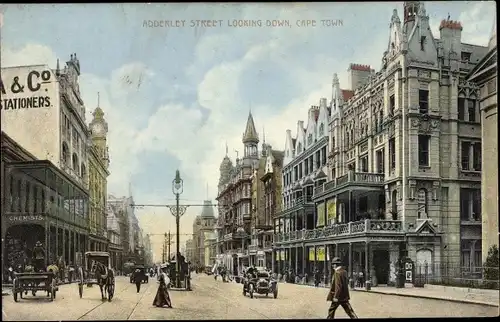 Ak Cape Town Kapstadt Südafrika, Adderley Street looking down