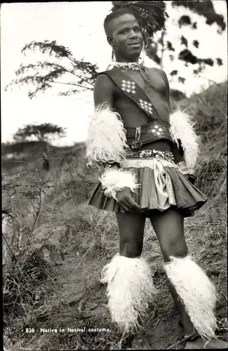 Ak Südafrika, Native in festival costume