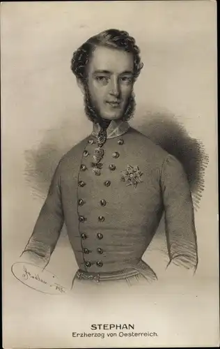 Ak Erzherzog Stephan von Österreich, Portrait in Uniform, Orden