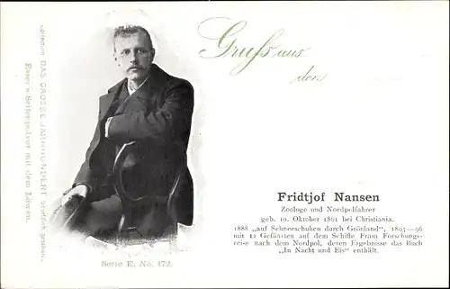 Ak Fridtjof Nansen, Zoologe und Nordpolfahrer, Das Große Jahrhundert, Esser's Seifenpulver