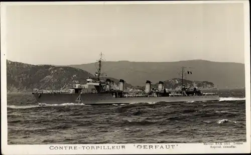 Ak Französisches Kriegsschiff, Contre Torpilleur Gerfaut