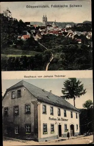 Ak Gößweinstein in Oberfranken, Gasthaus, Totalansicht