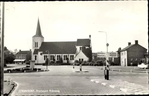 Ak Ittervoort Limburg Niederlande, Kruispunt Rijksweg