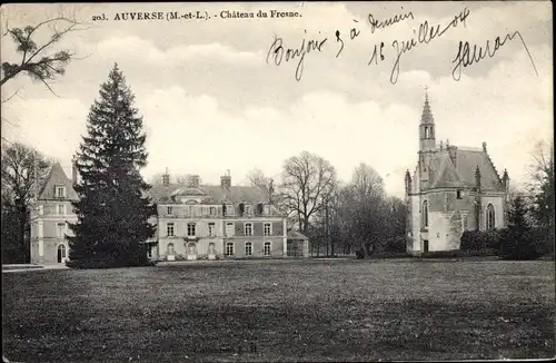 Ak Auverse Maine et Loire, Château du Fresne, Chapelle