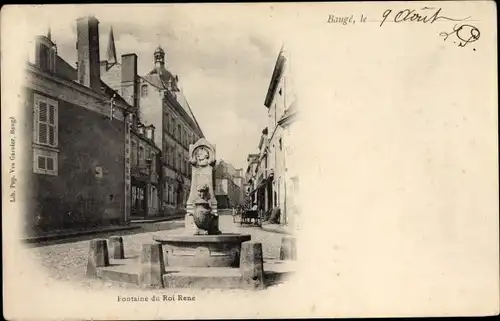 Ak Baugé Maine et Loire, Fontaine du Roi René